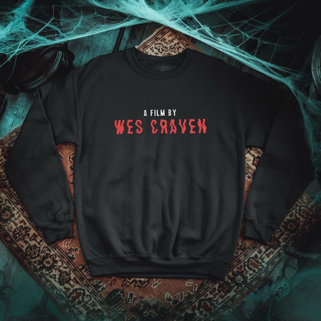 90s Wes Craven - Embroidered Sweatshirt - Scream Horror Movie Inspired ...