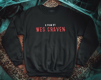 90s Wes Craven - Embroidered Sweatshirt - Scream Horror Movie Inspired Unisex Pullover