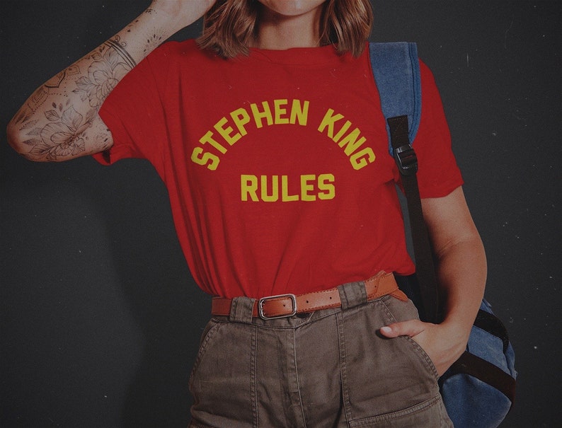 Stephen King Rules Monster Squad Inspired Unisex Horror Tee horror gift halloween gifts gothic gifts for goths scary monster vampire image 1