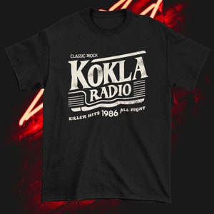 KOKLA Radio Station 1986 Slasher Texas Chainsaw 2 Inspired Horror Movie 80s Massacre Leatherface Unisex T-shirt image 2