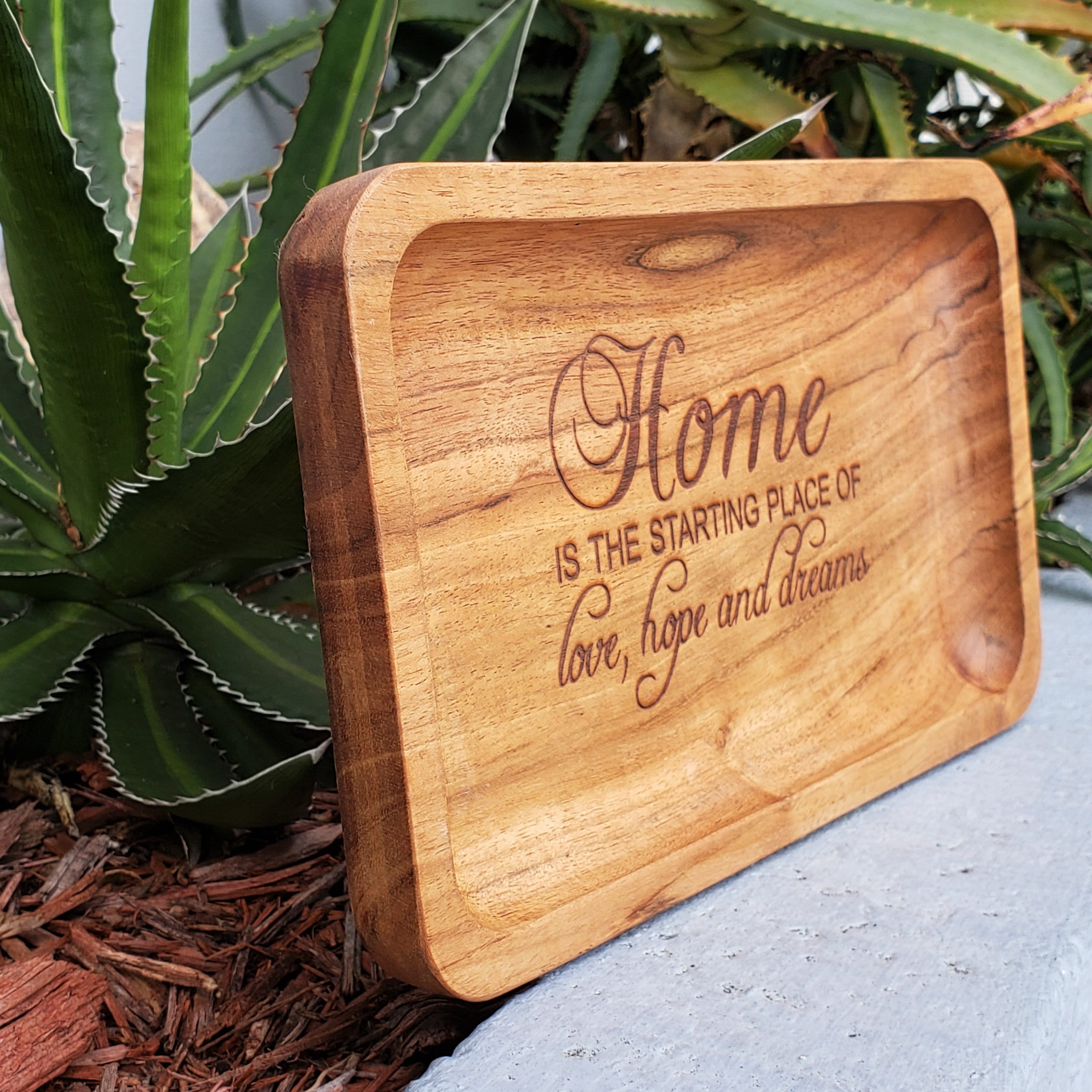 Laser Engraved Wood Tray / Home Saying / Positive Saying / Etsy