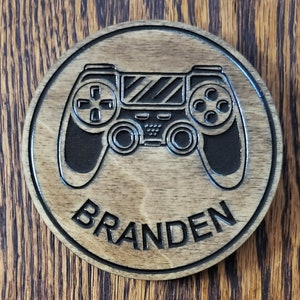 Computer Controller Coasters / Gift for Gamer / CUSTOM REQUEST Laser Engraved Wood Coasters / Personalize / Custom Laser / Personalized gift