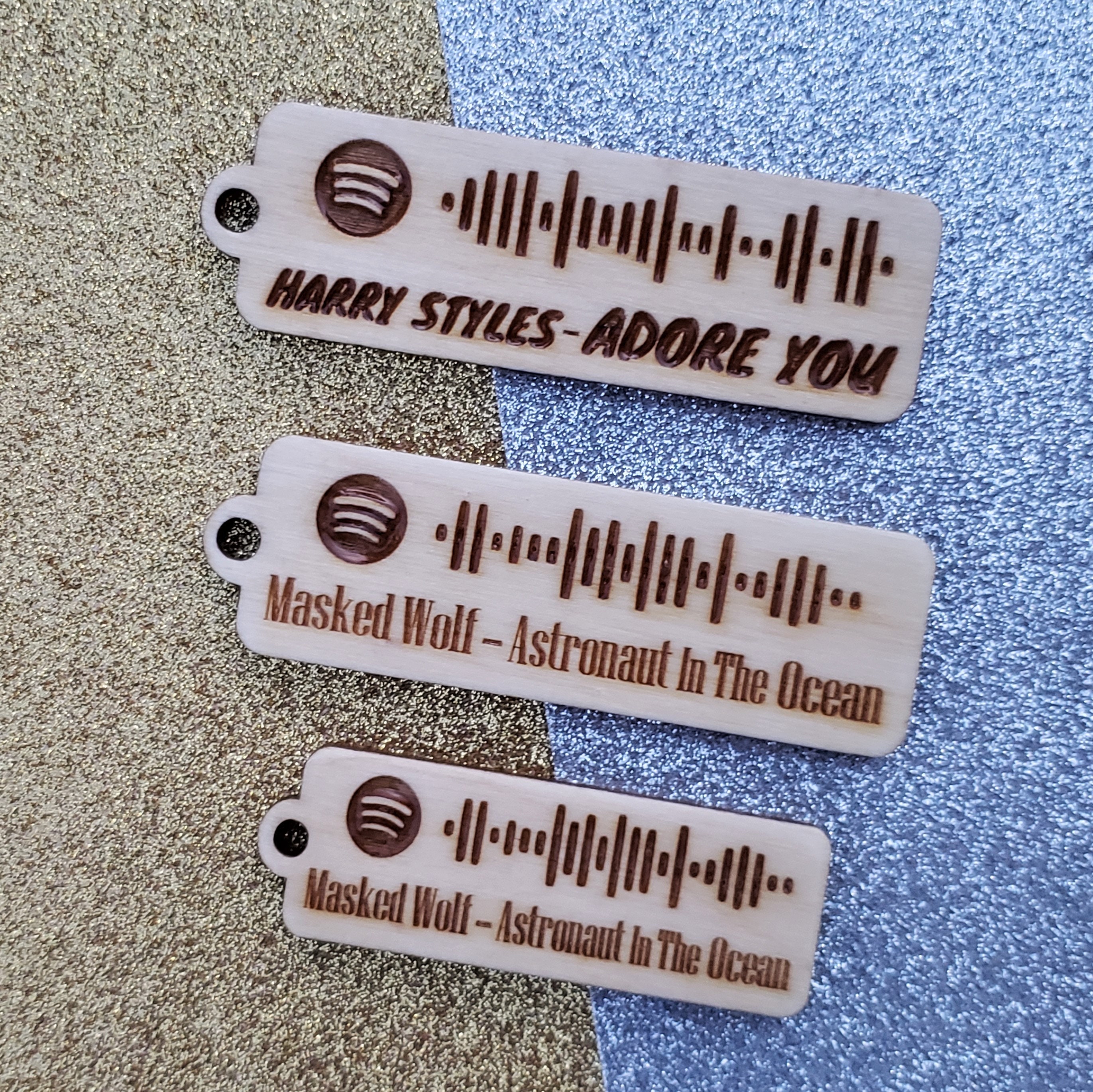 Spotify Keychain / Laser Engraved / Spotify Scan Code / Wood Etsy