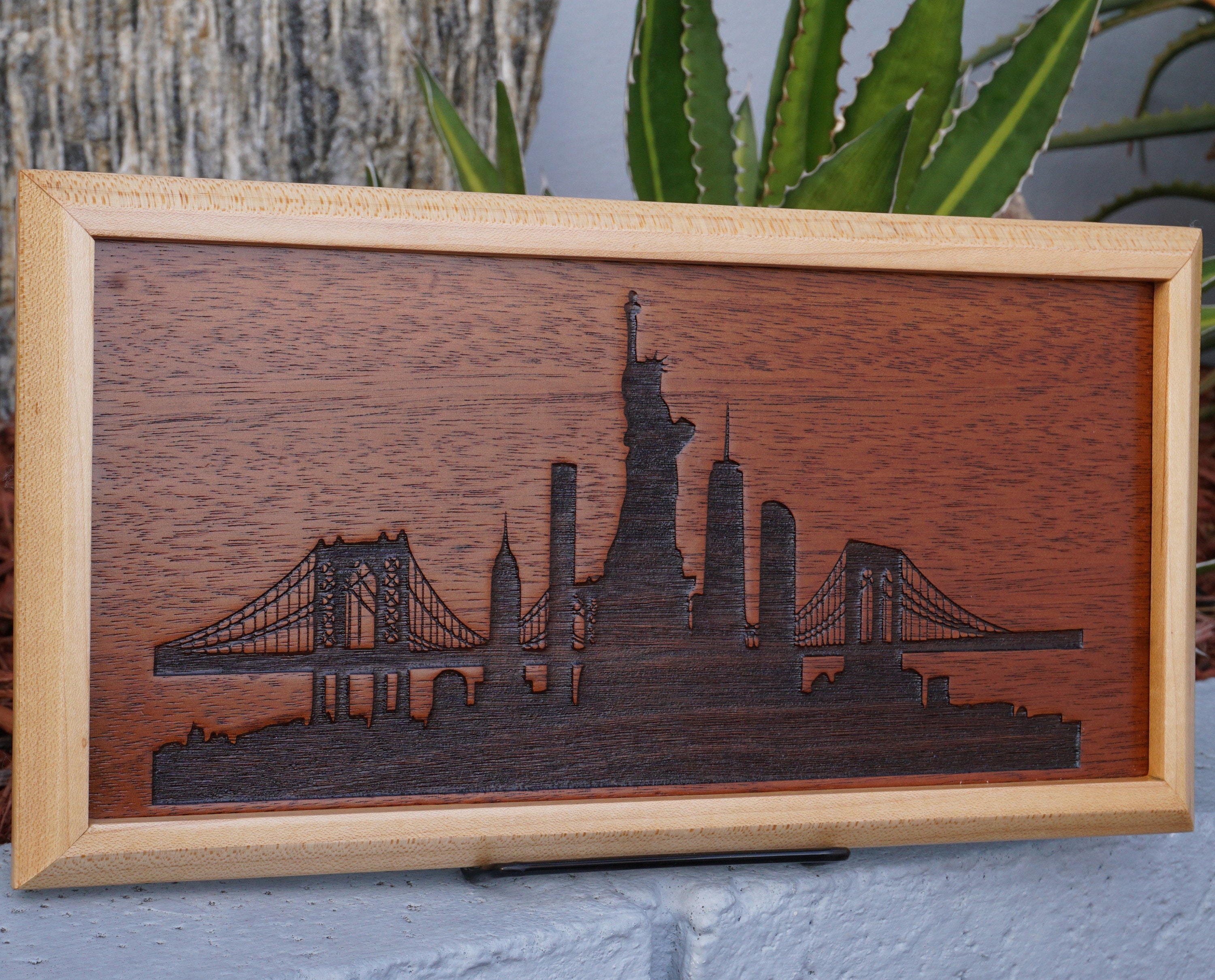 Laser Engraved New York City Landscape/ Skyline Silhouette / Etsy UK