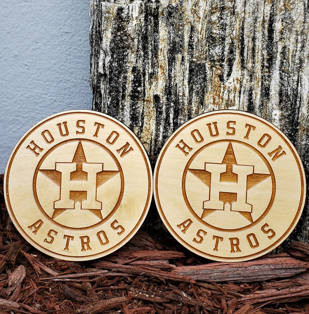 Laser Engraved Wood Coasters / Houston Astros / MLB Baseball Etsy