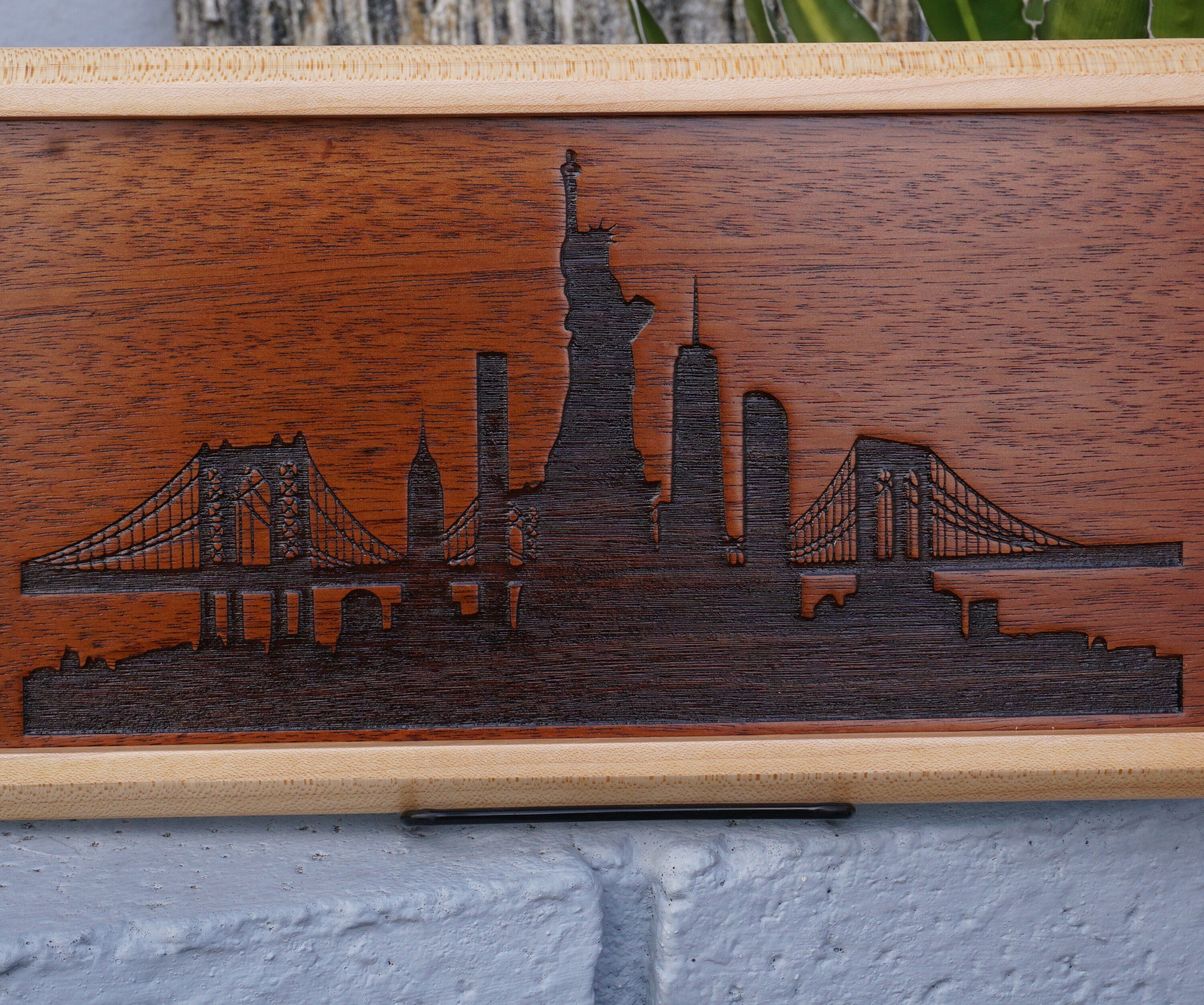 Laser Engraved New York City Landscape/ Skyline Silhouette / Etsy UK