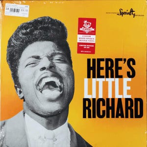 Little Richard &quot;Here&#39;s Little Richard&quot; Orange Vinyl Record  M-/M-