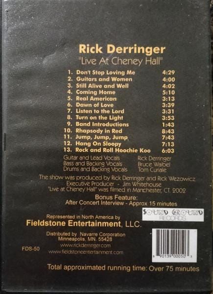 DVD Rick Derringer 