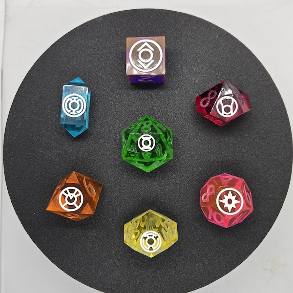Brightest Day Lantern Dice Set