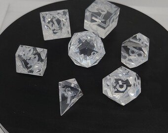 Crystal Clear Dice Set
