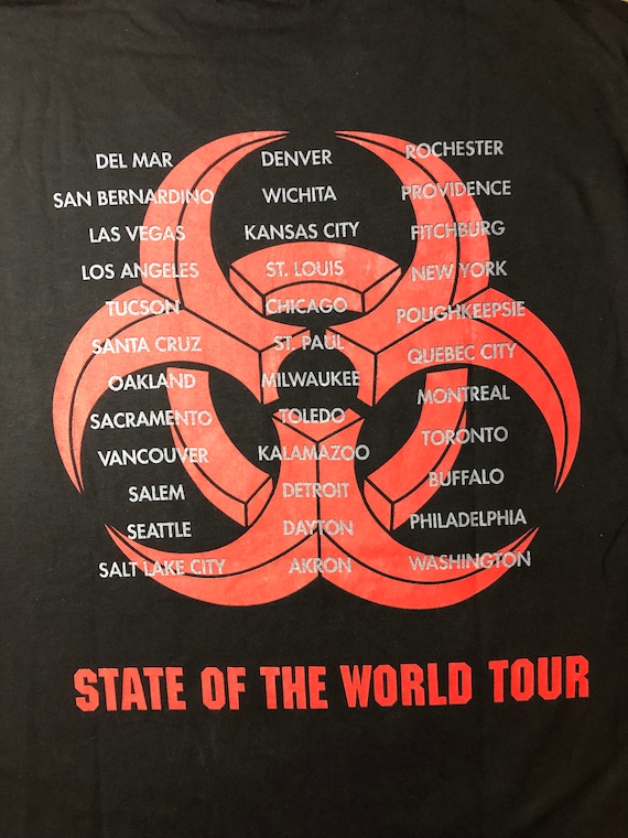 1995 Biohazard State of the World Tour TShirt Gem