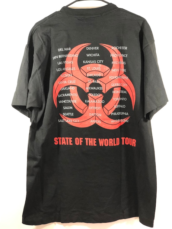 1995 Vintage Biohazard State of the World Tour T-shirt