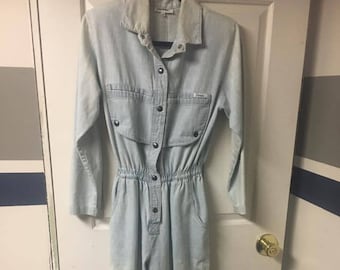 80s Jean Jump Suit