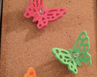 Butterfly Push Pins | Thumbtacks Set (3) | Office Decor | Office Organization