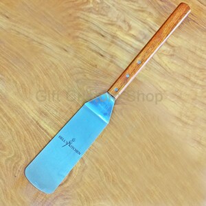 Personalized Engraved Spatula - size: 3"x 10", 20-3/4" Overall, Turner w/ Round Blade, Restaurant Grade (Free Engraving - Your Message/Logo)