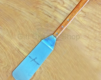 Personalized Engraved Spatula - size: 3"x 10", 20-3/4" Overall, Turner w/ Round Blade, Restaurant Grade (Free Engraving - Your Message/Logo)