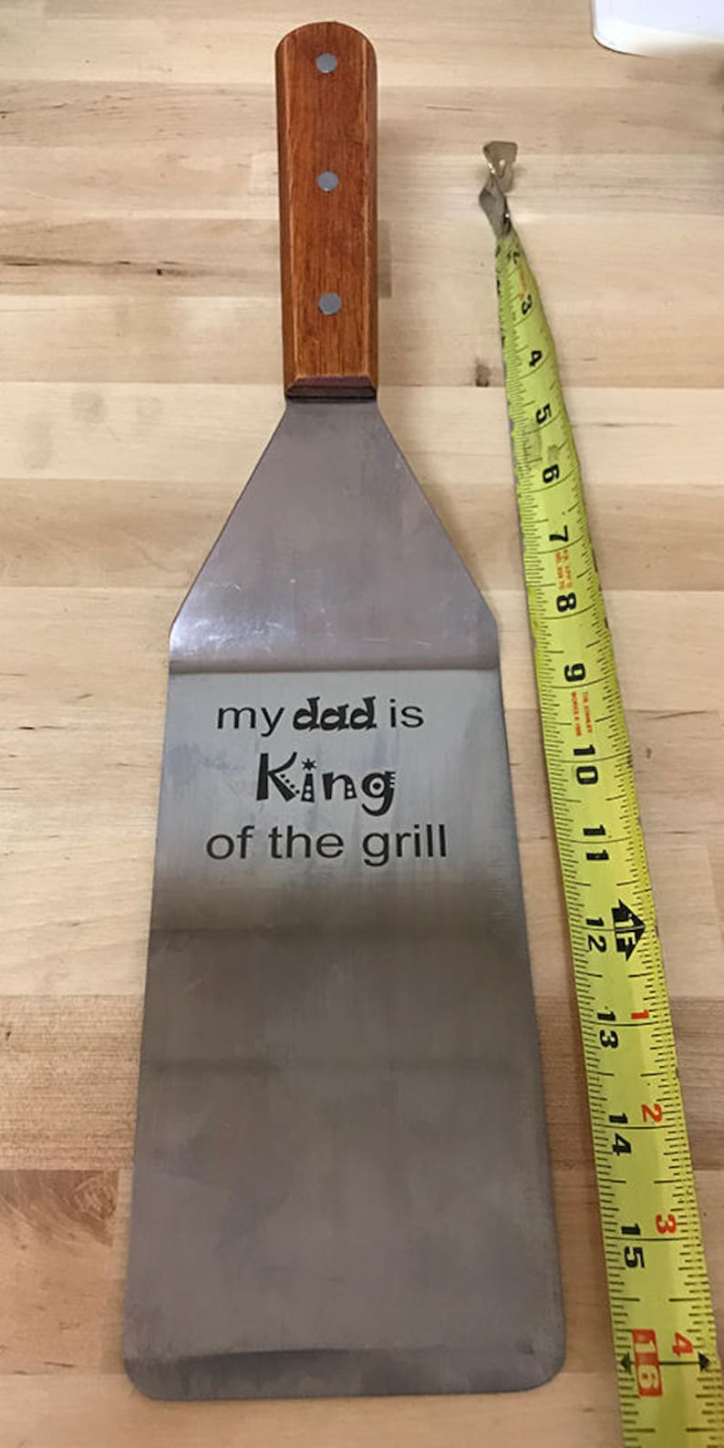 Personalized Engraved Spatula: 4x8, 15 Overall, Commercial/Restaurant Grade Free Engraving Your Message/Logo image 4