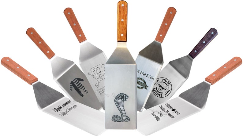 Personalized Engraved Spatula: 4x8, 15 Overall, Commercial/Restaurant Grade Free Engraving Your Message/Logo image 1