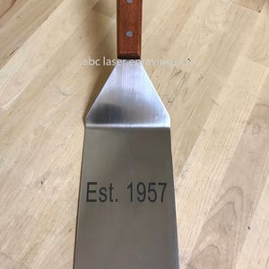 Personalized Engraved Spatula: 4x8, 15 Overall, Commercial/Restaurant Grade Free Engraving Your Message/Logo image 7