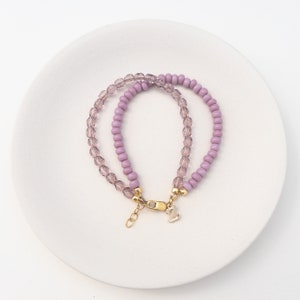 Toddler Bracelet for Girl | One Year Old Girl Gift | Purple Bracelet | Personalized Baby Bracelet