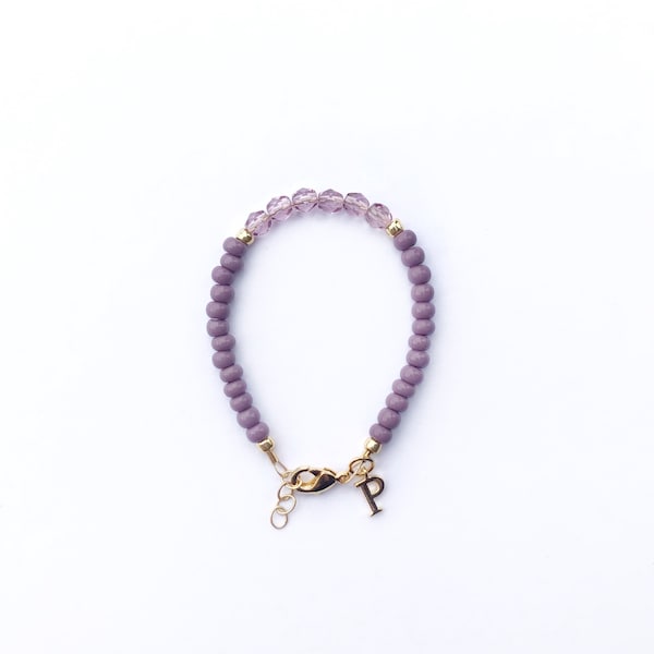 baby girl bracelet-purple bracelet-toddler bracelet-baby bracelet personalized-toddler jewelry-baby shower gift-first birthday gift