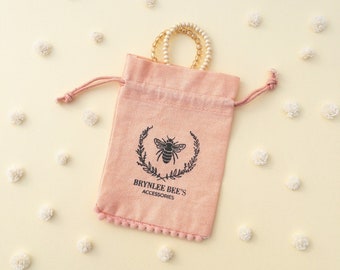 Gift Pouch | Peach Canvas Jewelry Pouch