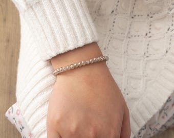 Baby Bracelet Girl, Sparkly Sand Personalized Bracelet, Custom Toddler Jewelry, Newborn Gift, Baby Girl Stocking Stuffer