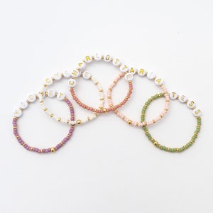 Stretchy Name Bracelet For Girls | Toddler Name Bracelet | Best Friend Bracelet Kids | Toddler Girl Stocking Stuffer | Custom Personalized