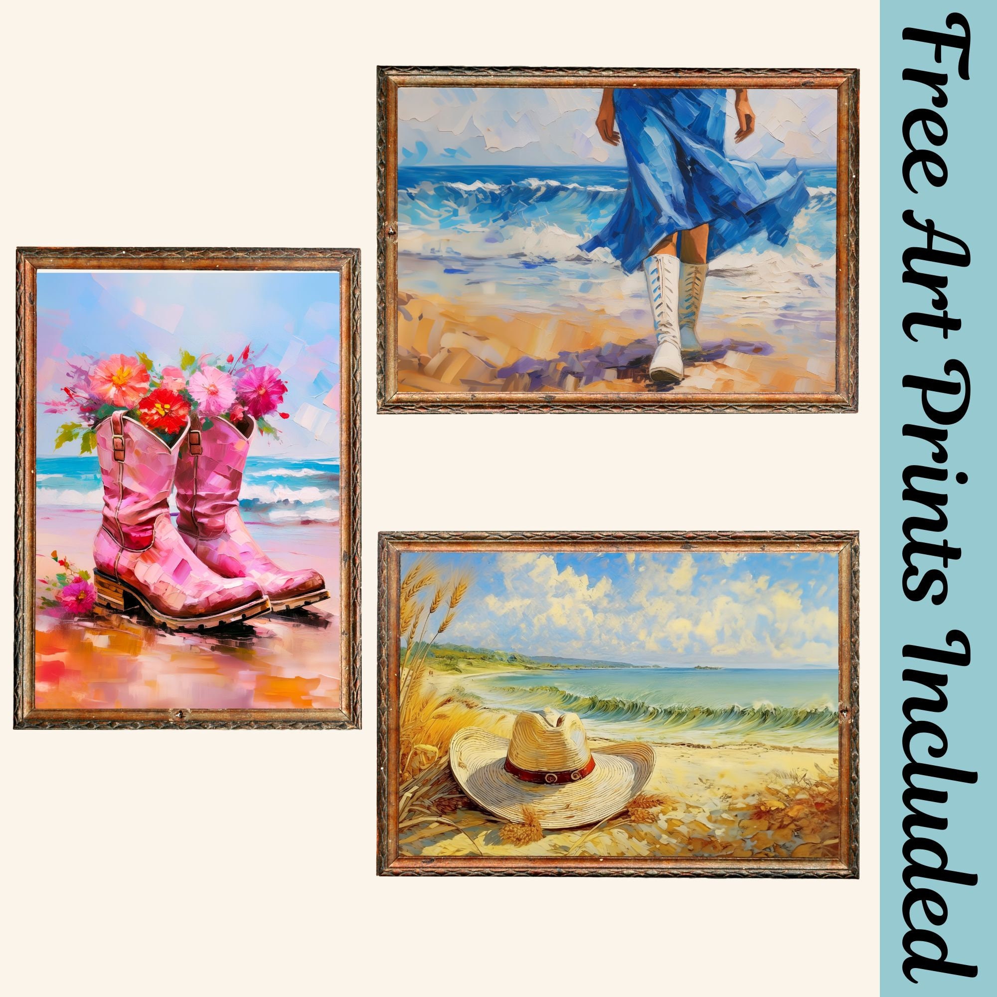 Horse Art Print，boho Lounge Top，summer Beach Blouse main image 0