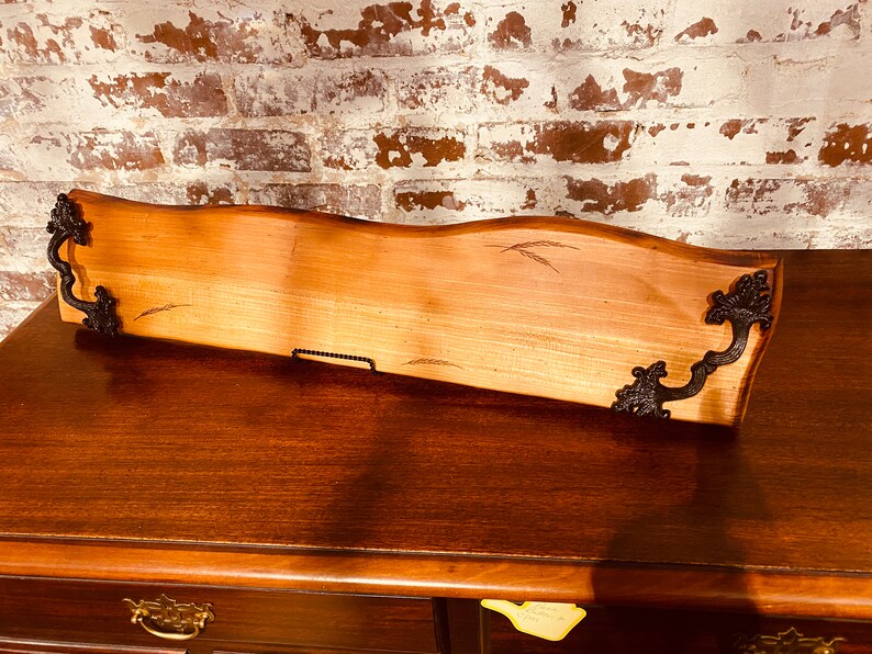 housewarmings gift cutting board vintage board Long Cherry Charcuterie Tray cheese board unique rustic decor Charcuterie Board