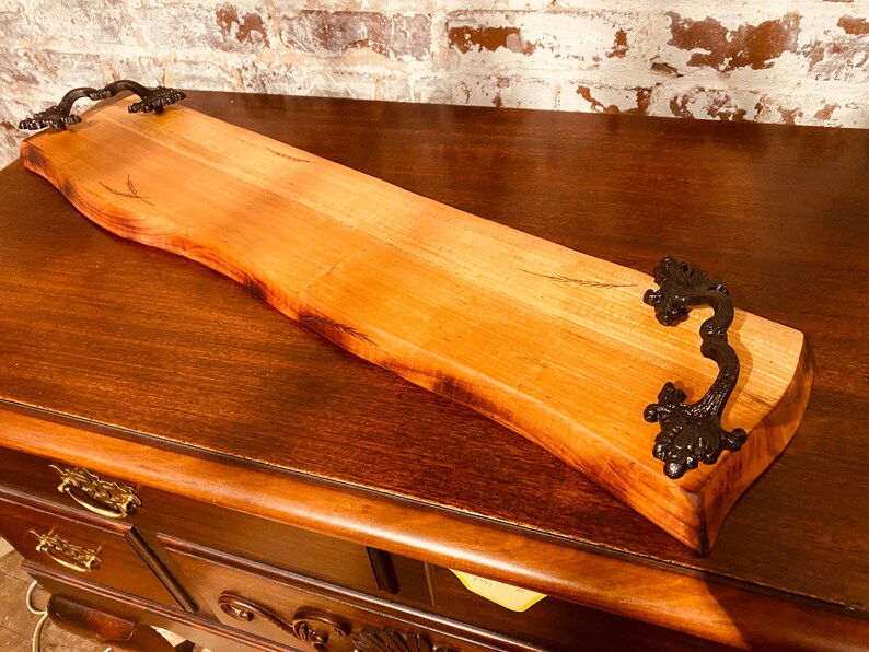 housewarmings gift cutting board vintage board Long Cherry Charcuterie Tray cheese board unique rustic decor Charcuterie Board