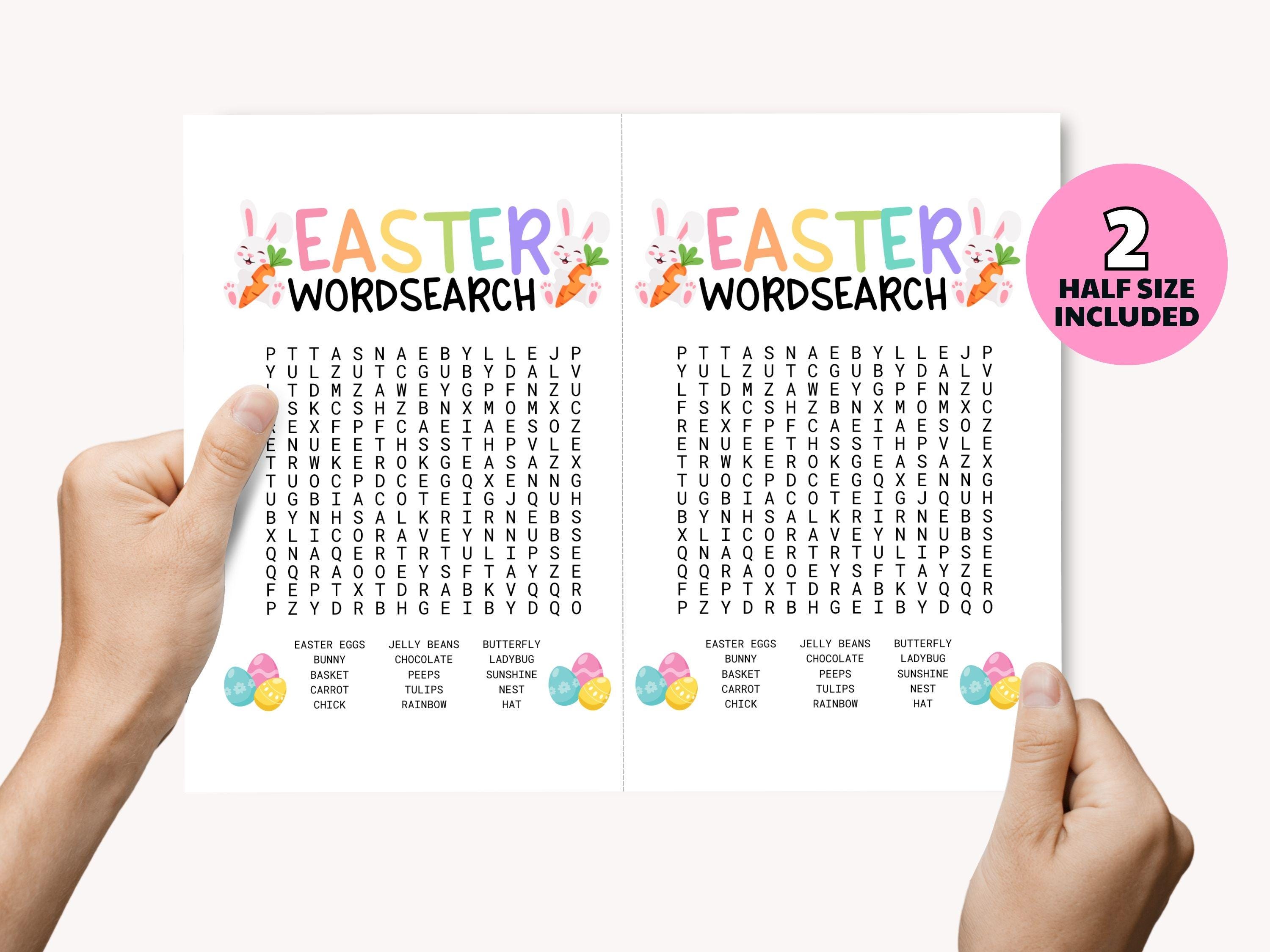 Easter Word Search: Printable Activity for Kids With Answer Key - Etsy