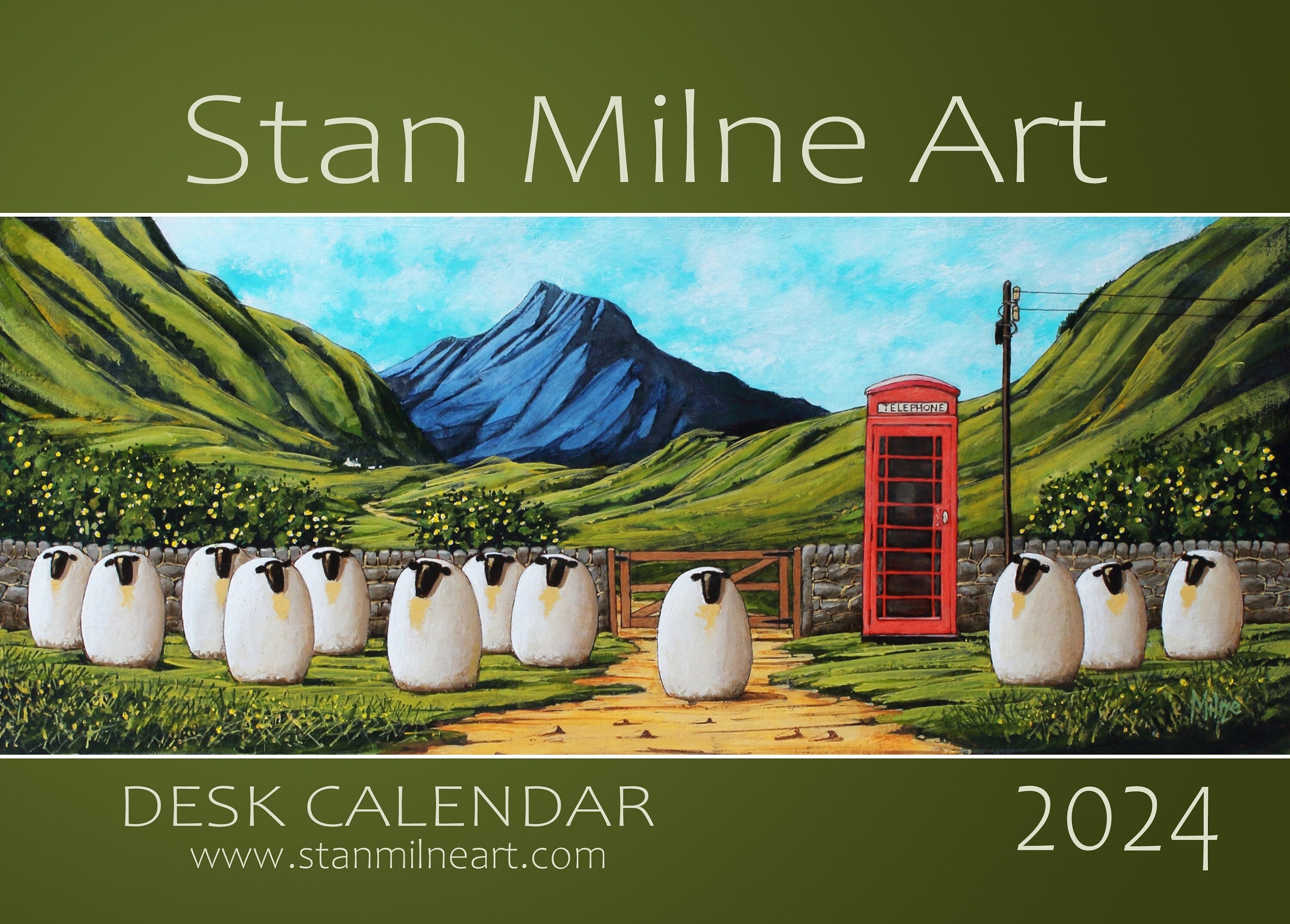 2024 Stan Milne Art Desk Calendar - Etsy