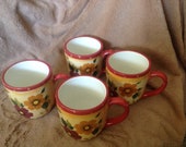 Oneida sunset bouquet coffee mugs