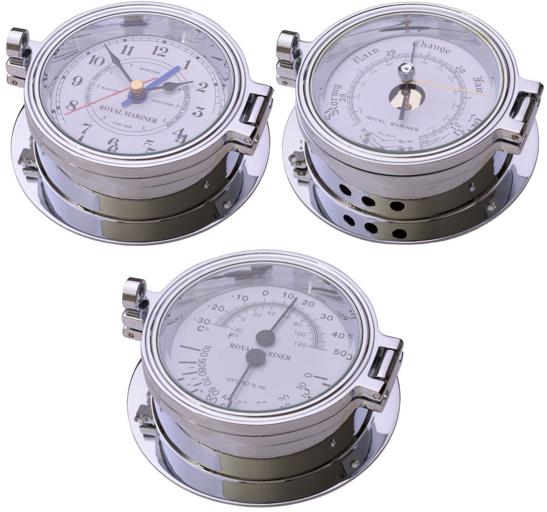 5.7lb2.6kg116 Mm 4.56in Time and Tide Clock Barometer Etsy UK