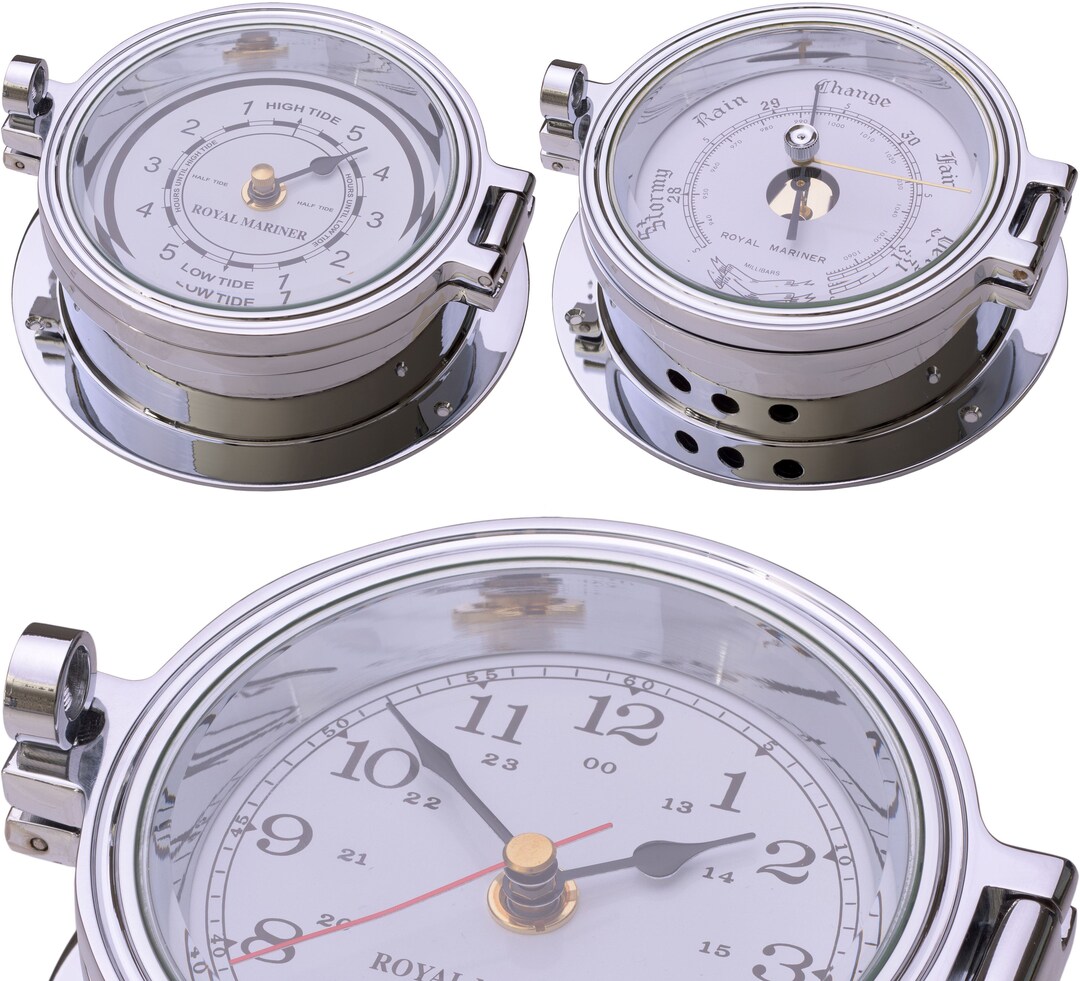 Quiet Tide Clock Barometer Clock 5lb 2.25kg 4.56in 116 Mm Etsy