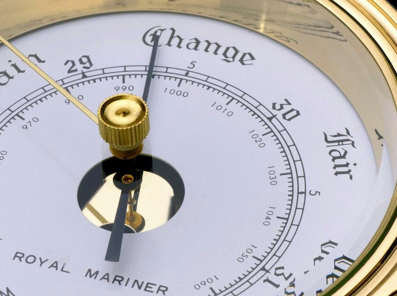 Number Barometer Solid Brass Brass Barometer 116mm 4.56in 700 Grams 1.5lb Royal Mariner ...