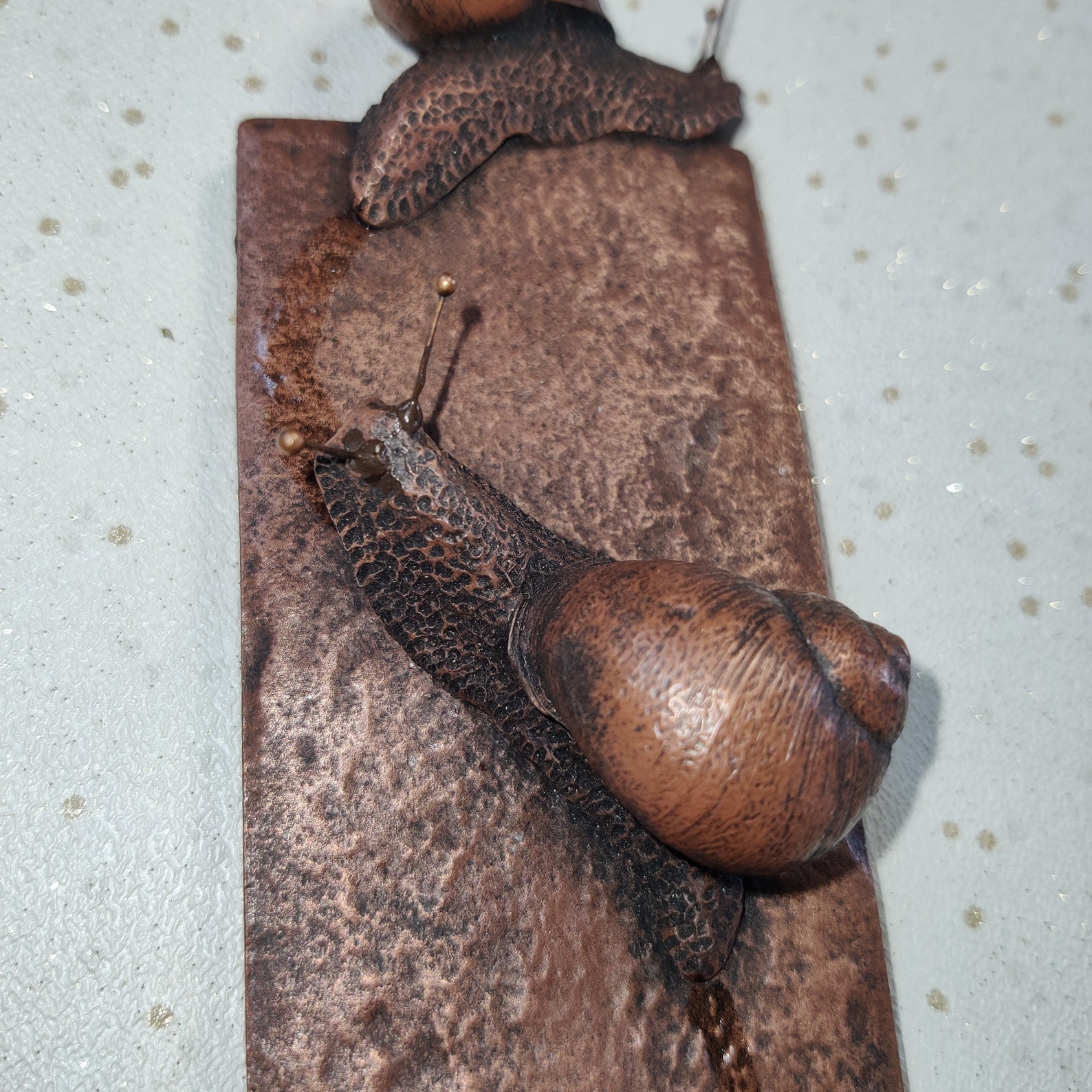 Cold Cast Snails Tile: Copper & Bronze Finish - Etsy
