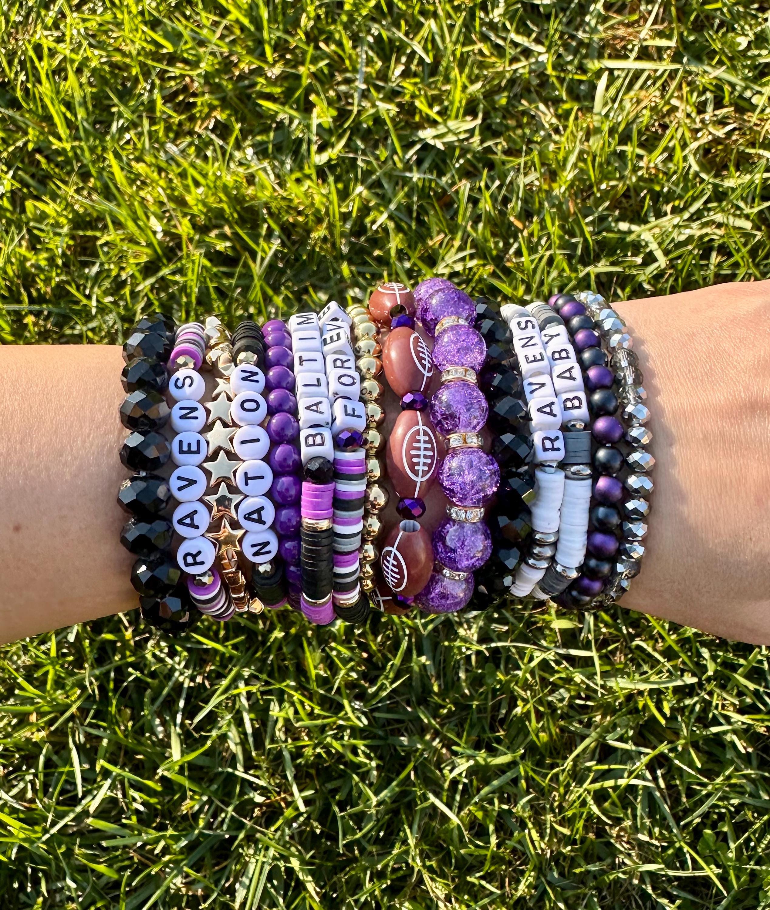 Ravens - Themed Bracelet Stack - Etsy