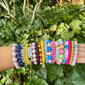 Savannah Bananas - *Large Beads* - Baseball Themed Bracelet Stack