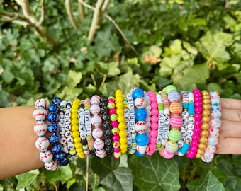 Savannah Bananas - *Large Beads* - Baseball Themed Bracelet Stack