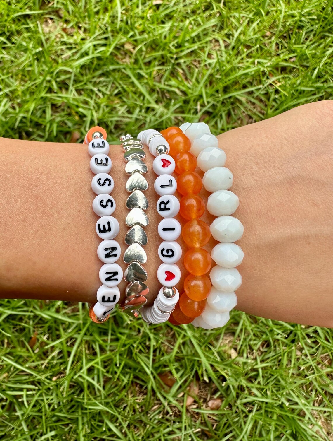 Tennessee VOLS Pave Disc Stretch Bracelet