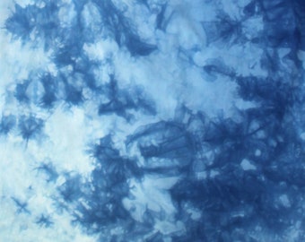 Ombre blue gradient quilting fabric, hand dyed cotton, available as fat quarter or half yard