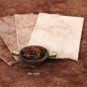 Hand dyed brown quilt fabric bundle, 5 step gradient, available as fat quarter or half yard packs of cotton muslin