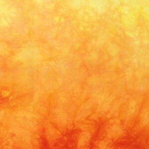 Yellow to orange gradient of hand dyed cotton fabric for quilting and crafting, half yard or fat quarter image 4