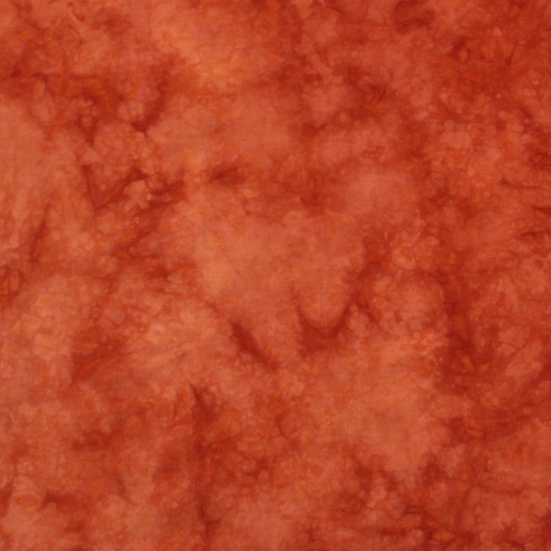Orange to brown fat quarter bundle of hand dyed quilt cotton in a 6 step gradient