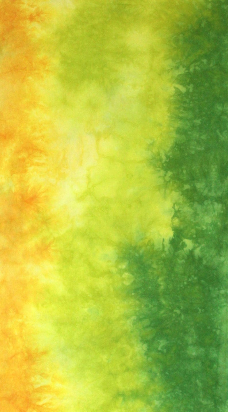 Yellow and green gradient of quilting cotton, fabric moves from bright yellow through lime to bright green Half yard E (21x36)