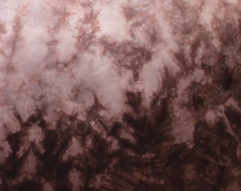 Hand dyed brown cotton quilt fabric in a complex gradation of browns from mink to deep brown