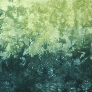 Shades of green hand dyed cotton gradient for quilting and crafting, available as half yard or fat quarter