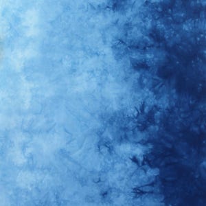 Hand Dyed Ombre Blue Cotton Quilting Fabric, fat quarter or half yard image 1